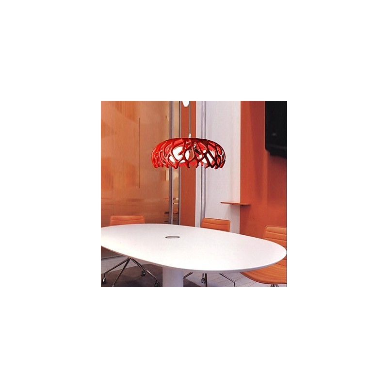 Lampada a sospensione moderna in resina dipinta e vetro, 16 cm