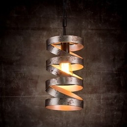 Lampada a sospensione 1 luce vintage minimalista in ferro dipinto