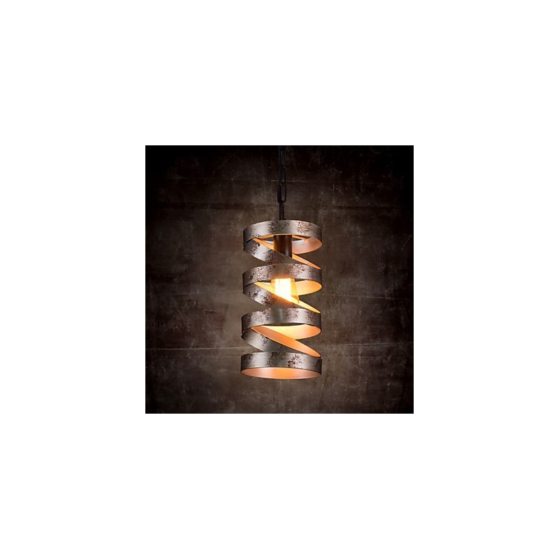 Lampada a sospensione 1 luce vintage minimalista in ferro dipinto