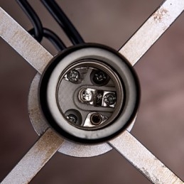 Lampada a sospensione 1 luce vintage minimalista in ferro dipinto