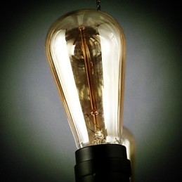 Lampada a sospensione country in metallo dipinto nero con paralume multicolore e giallo