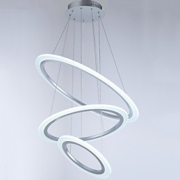 Lampada a sospensione LED acrilica con 3 anelli fai da te