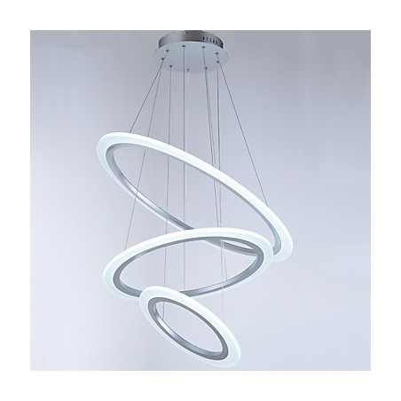 Lampada a sospensione LED acrilica con 3 anelli fai da te