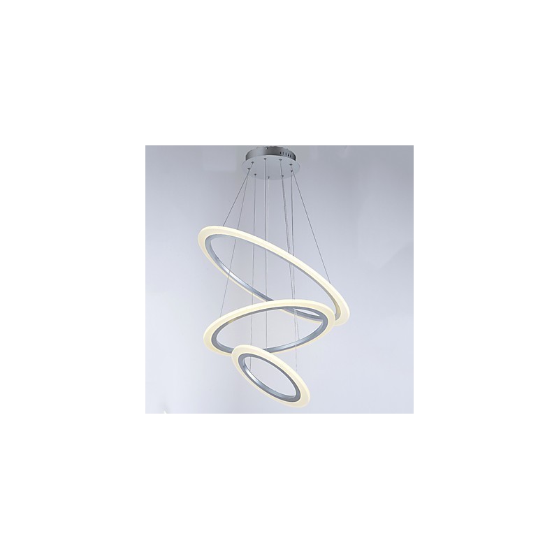 Lampada a sospensione LED acrilica con 3 anelli fai da te