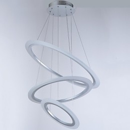 Lampada a sospensione LED acrilica con 3 anelli fai da te