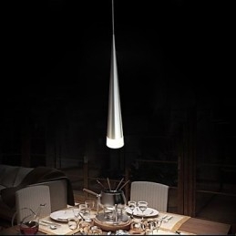 Lampada a sospensione LED in metallo cromato