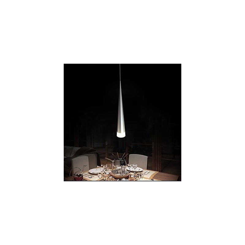 Lampada a sospensione LED in metallo cromato