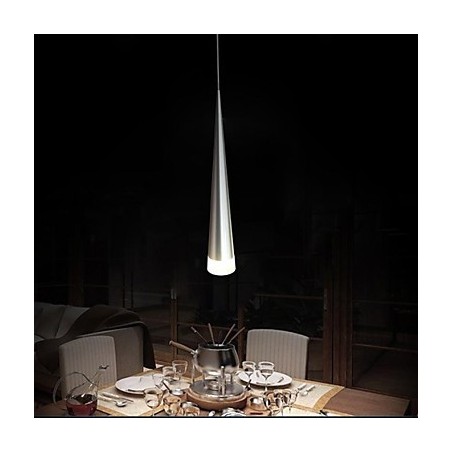 Lampada a sospensione LED in metallo cromato