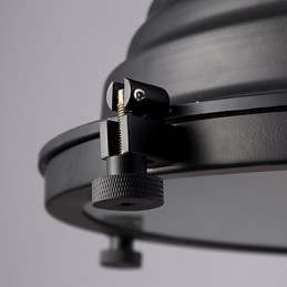 Lampadario a sospensione retrò in ferro nero con paralume in vetro