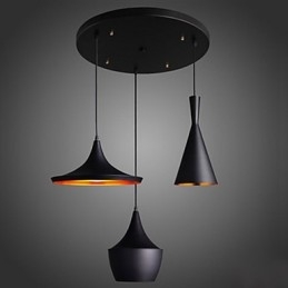 Lampada a sospensione moderna nera in metallo