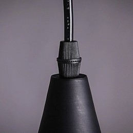 Lampada a sospensione moderna nera in metallo