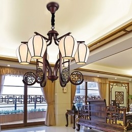 Lampadario rustico Lodge vintage mini in metallo elettroplaccato