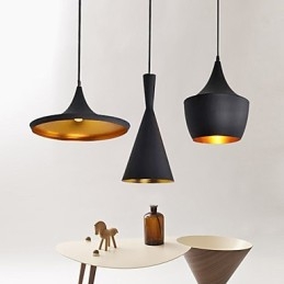 Lampada a sospensione a goccia singola in metallo, stile vintage