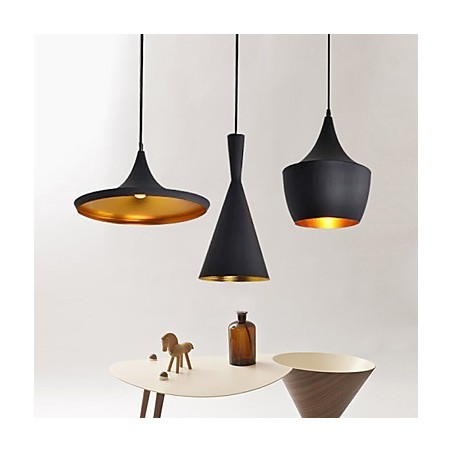 Lampada a sospensione a goccia singola in metallo, stile vintage