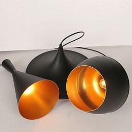Lampada a sospensione a goccia singola in metallo, stile vintage