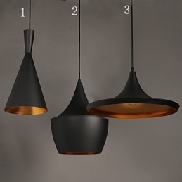 Lampada a sospensione a goccia singola in metallo, stile vintage