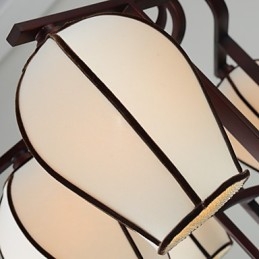 Lampadario rustico Lodge vintage mini in metallo elettroplaccato