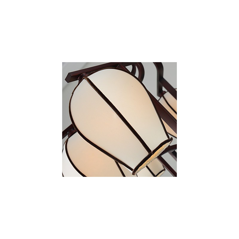 Lampadario rustico Lodge vintage mini in metallo elettroplaccato