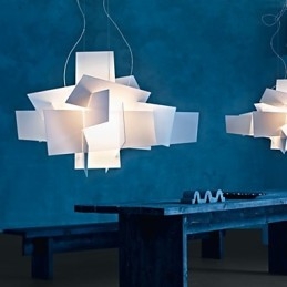 Lampada a sospensione a candela bianca in acrilico, 2 lampadine E26/E27, 25 cm