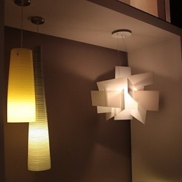 Lampada a sospensione a candela bianca in acrilico, 2 lampadine E26/E27, 25 cm