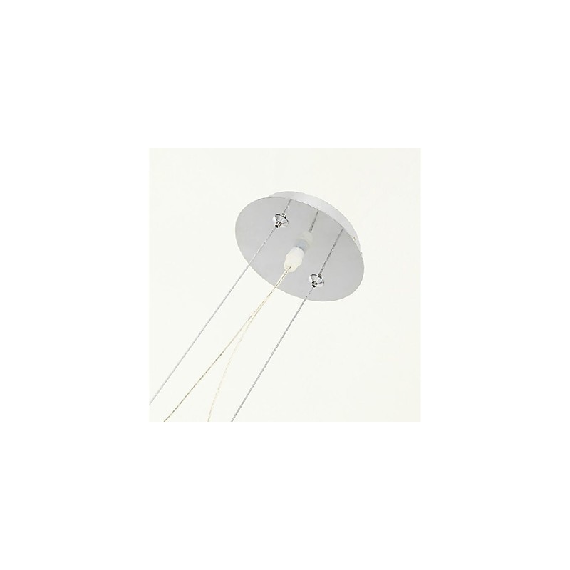 Lampada a sospensione a candela bianca in acrilico, 2 lampadine E26/E27, 25 cm