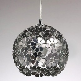 Lampada a sospensione globo in cristallo mini elettroplaccata moderna