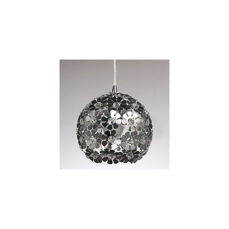 Lampada a sospensione globo in cristallo mini elettroplaccata moderna
