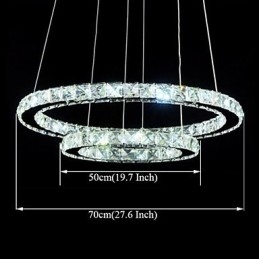 Lampada a sospensione in cristallo e metallo elettroplaccato trasparente argento