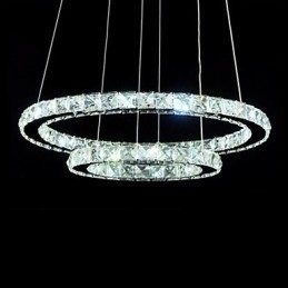 Lampada a sospensione in cristallo e metallo elettroplaccato trasparente argento