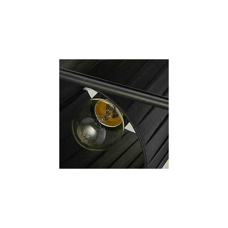 Lampada a sospensione in metallo nera stile country vintage 3 luci E26/E27