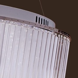 Lampadario a sospensione in cristallo a tamburo moderno contemporaneo elettrolitico