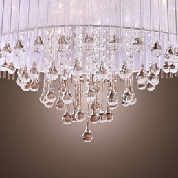 Lampadario a sospensione in cristallo a tamburo moderno contemporaneo elettrolitico