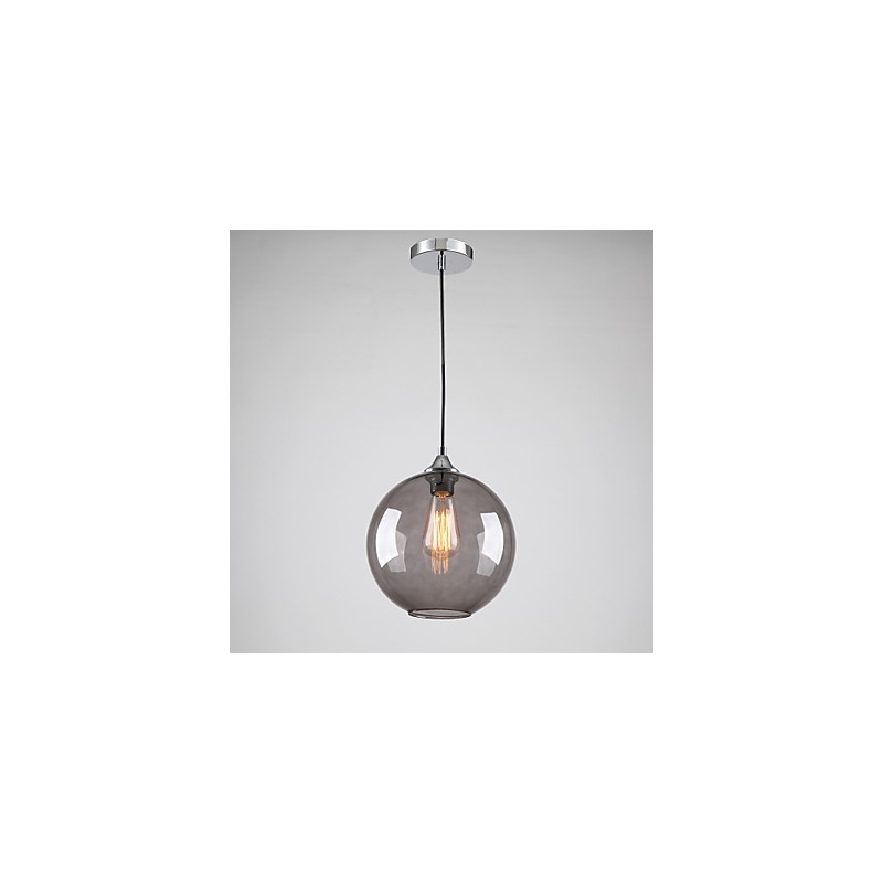 Lampada a sospensione moderna in vetro a bolle rotonde grigio fumo