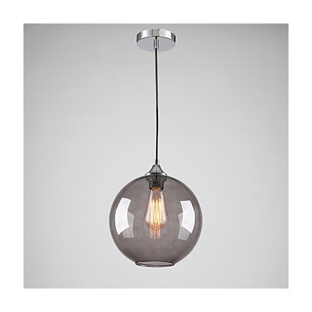 Lampada a sospensione moderna in vetro a bolle rotonde grigio fumo