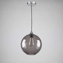 Lampada a sospensione moderna in vetro a bolle rotonde grigio fumo