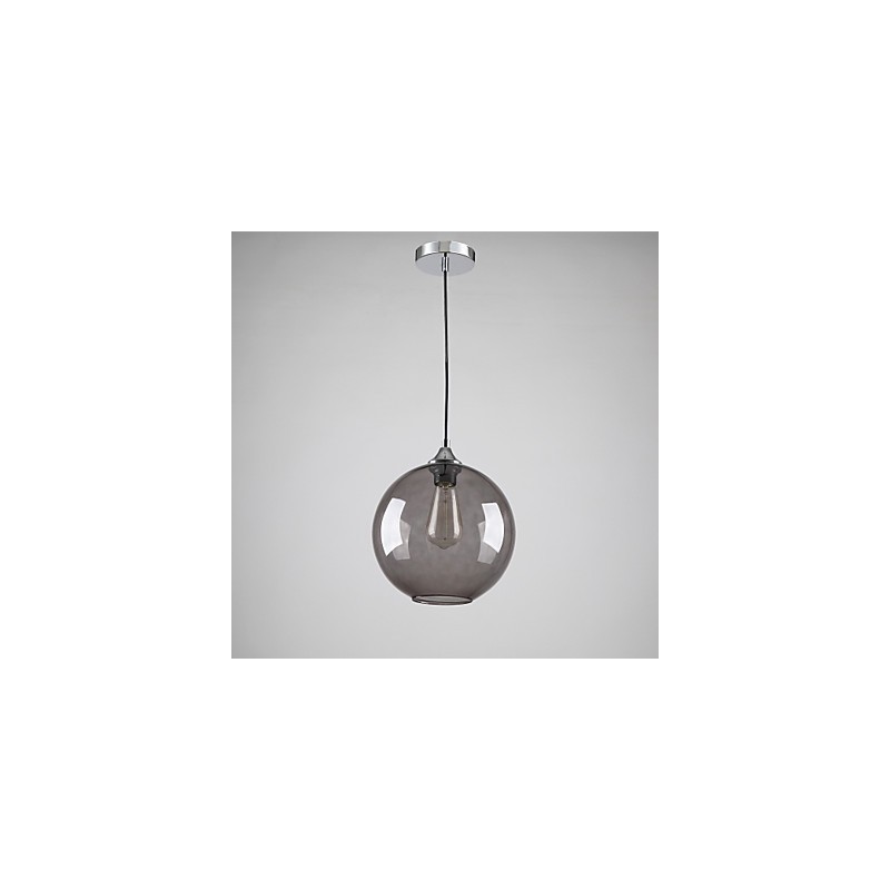 Lampada a sospensione moderna in vetro a bolle rotonde grigio fumo