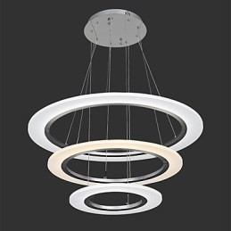 Lampadario a sospensione ad anello in acrilico fai da te con 3 luci