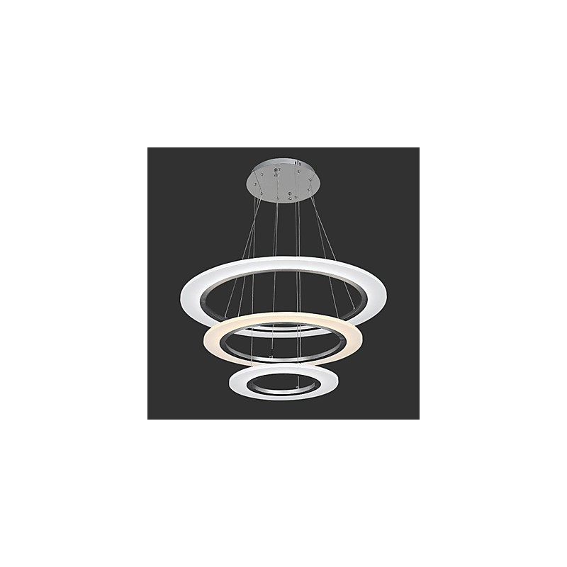 Lampadario a sospensione ad anello in acrilico fai da te con 3 luci