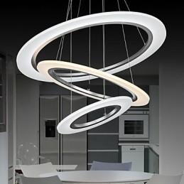 Lampadario a sospensione ad anello in acrilico fai da te con 3 luci