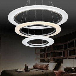 Lampadario a sospensione ad anello in acrilico fai da te con 3 luci