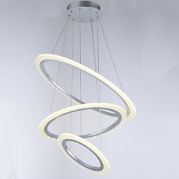 Lampadario a sospensione LED ad anello in acrilico a 3 luci fai da te