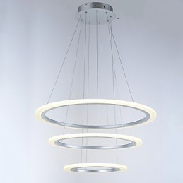 Lampadario a sospensione LED ad anello in acrilico a 3 luci fai da te