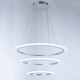Lampadario a sospensione LED ad anello in acrilico a 3 luci fai da te