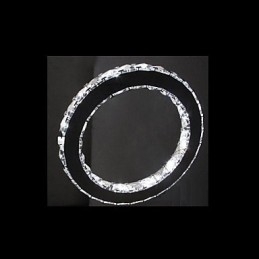 Lampada a sospensione in cristallo LED integrato a 3 livelli, metallo argentato, 70 cm
