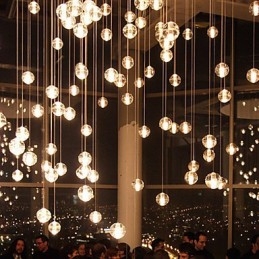 Lampada a sospensione All Over The Sky Star Bocci Droplight Aurora Borealis in vetro cristallo