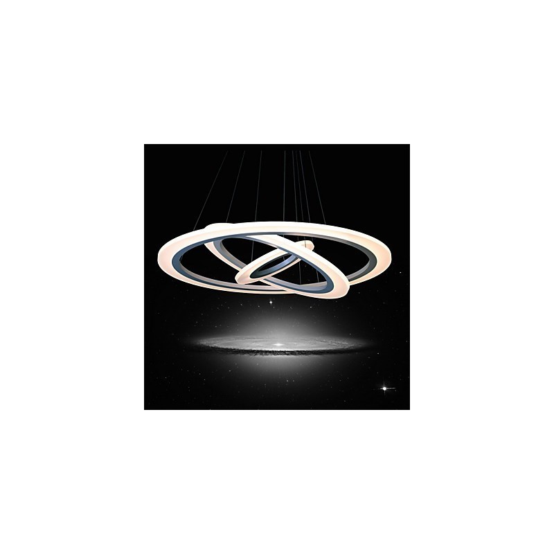 Lampada a sospensione moderna contemporanea in acrilico bianco a 3 livelli 75 Watt LED