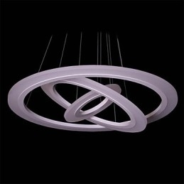 Lampada a sospensione moderna contemporanea in acrilico bianco a 3 livelli 75 Watt LED