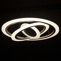 Lampada a sospensione moderna contemporanea in acrilico bianco a 3 livelli 75 Watt LED