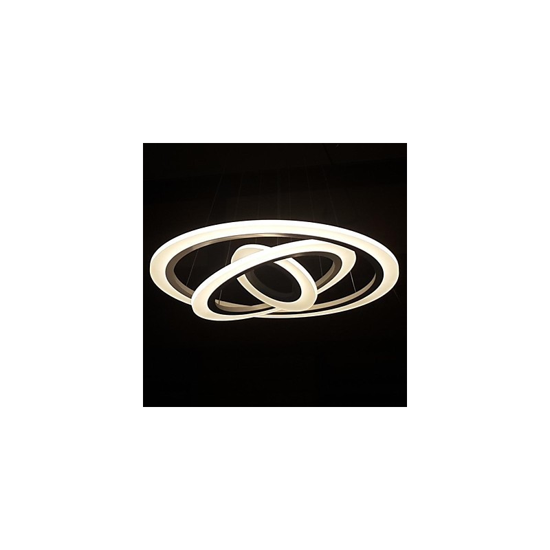 Lampada a sospensione moderna contemporanea in acrilico bianco a 3 livelli 75 Watt LED