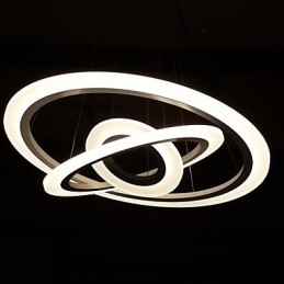 Lampada a sospensione moderna contemporanea in acrilico bianco a 3 livelli 75 Watt LED